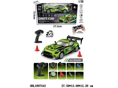 遥控GTR漂移车带灯光 配USB线 车身3.7V包电 遥控器2*AA不包电 2.4G频率_OBL1897543