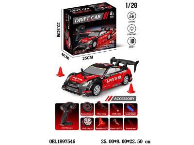 遥控GTR漂移车带灯光 配USB线 车身3.7V包电 遥控器2*AA不包电 2.4G频率_OBL1897546