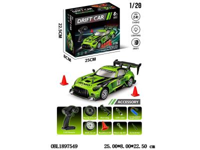 遥控GTR漂移车带灯光 配USB线 车身3.7V包电 遥控器2*AA不包电 2.4G频率_OBL1897549