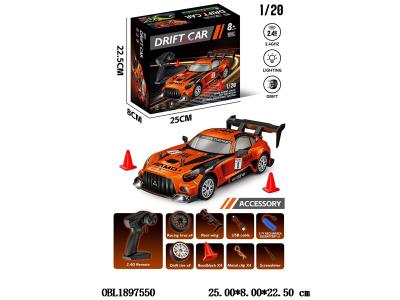 遥控GTR漂移车带灯光 配USB线 车身3.7V包电 遥控器2*AA不包电 2.4G频率_OBL1897550