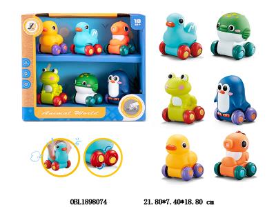 6只装滑行搪胶动物车 6款混装_OBL1898074