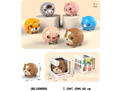 动物魔方 6款混装_OBL1898089