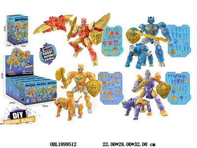 变形动物机甲 4款混装 12盒装1展示盒_OBL1899512