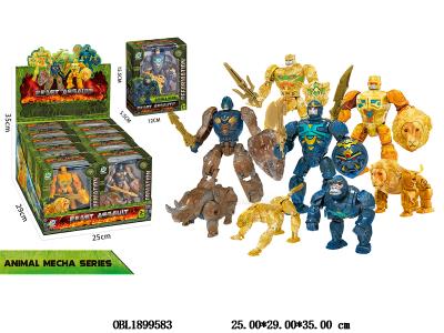 变形动物机甲 4款混装 10盒装1展示盒_OBL1899583