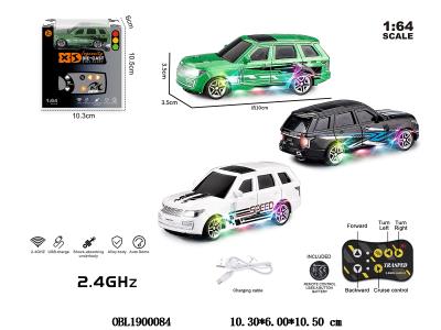 1:64 合金遥控车 带灯光 配USB线 3.7v锂电池包电 遥控1*CR2032包电 手机APP遥控 2.4G频率 3色混装_OBL1900084