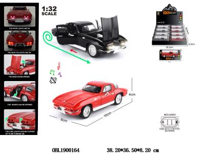 1:32 压铸锌合金回力车 带灯光音效 可开门 3*AG13包电 2色混装 8只装一展示盒_OBL1900164