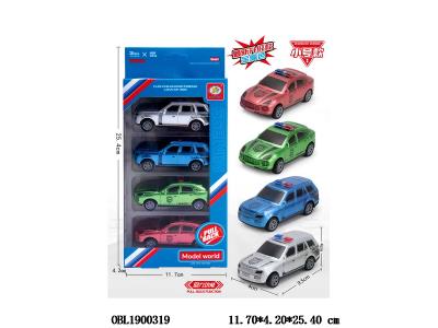 4只装回力警车套装 2款4色混装_OBL1900319