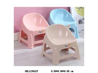 塑料靠背凳 3色混装 31*33*29cm_OBL123042Y