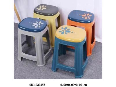 小号四脚中凳 4色混装 37.2*32.2*39.4cm_OBL123048Y