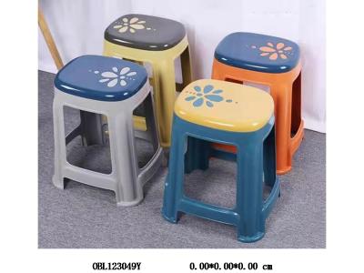 大号四脚中凳 4色混装 43.5*36*48cm_OBL123049Y