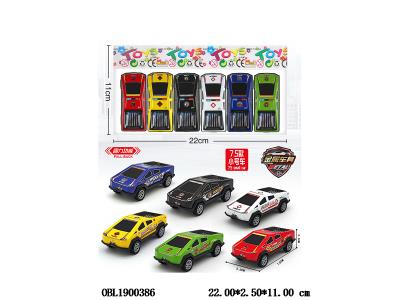 6只装回力警车套装 6色混装_OBL1900386