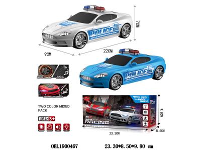 电动万向警车 带灯光音乐 3*AA不包电 2色混装_OBL1900467