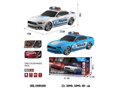 电动万向警车 带灯光音乐 3*AA不包电 2色混装_OBL1900480