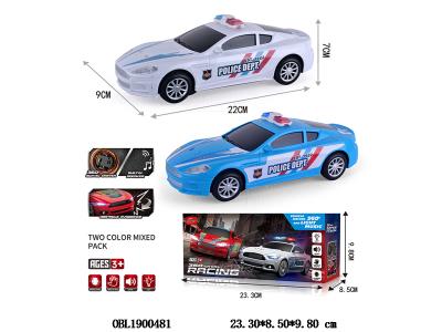 电动万向警车 带灯光音乐 3*AA不包电 2色混装_OBL1900481