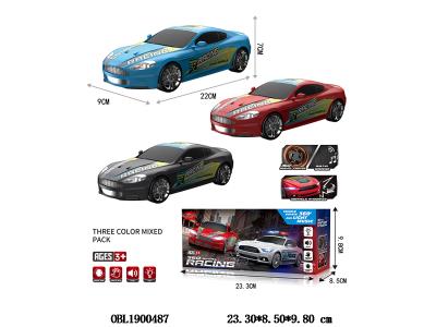 电动万向警车 带灯光音乐 3*AA不包电 3色混装_OBL1900487