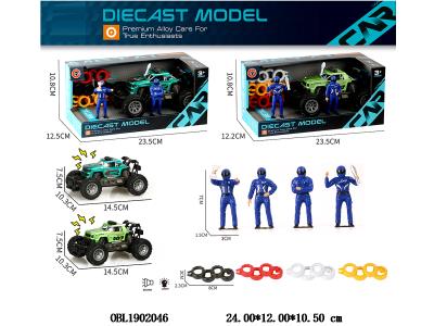 合金惯性车套装带灯光 3*AG13包电 2款混装_OBL1902046