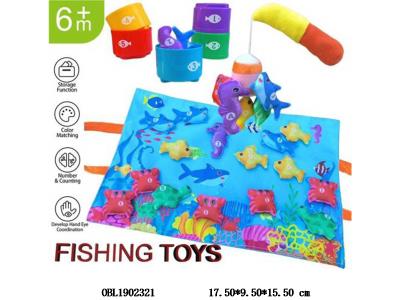 布绒魔术贴钓鱼套装 配收纳袋_OBL1902321