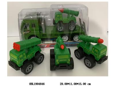 惯性军事拖头车 载1只惯性军事车 军事车4款混装_OBL1904846