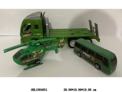 惯性军事拖头车 载1只滑行飞机 1只滑行巴士_OBL1904851