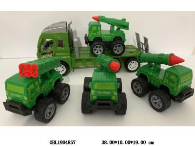 惯性军事拖头车 载1只惯性军事车 军事车4款混装_OBL1904857