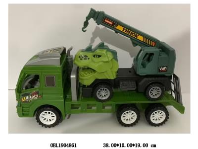惯性军事拖头车 载滑行恐龙吊车_OBL1904861