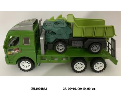 惯性军事拖头车 载滑行恐龙翻斗车_OBL1904863