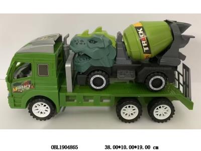 惯性军事拖头车 载滑行恐龙搅拌车_OBL1904865