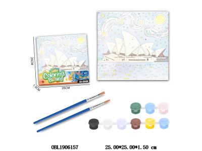 DIY涂鸦数字油画套装 城市地标 加热缩膜_OBL1906157