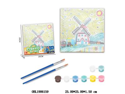 DIY涂鸦数字油画套装 城市地标 加热缩膜_OBL1906159