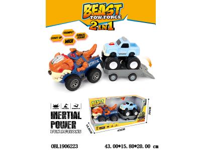 惯性斗牛犬车带灯光音乐 拖1只灯光音乐滑行车 各3*AG13包电_OBL1906223