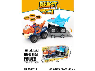 惯性斗牛犬车带灯光音乐 拖1只灯光音乐滑行车 各3*AG13包电_OBL1906318