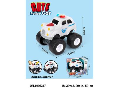 滑行大脚警车带灯光音乐 3*AG13包电_OBL1906347