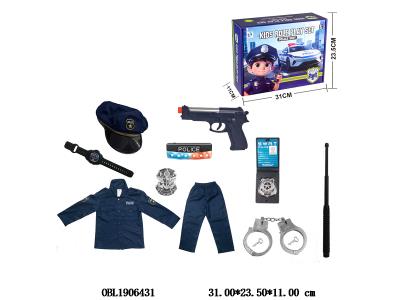 警察套装 配打响枪 指示灯带灯光 3*AG13包电_OBL1906431