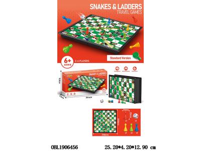 蛇与梯子 折叠棋盘无带磁_OBL1906456