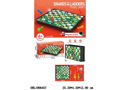 蛇与梯子 折叠棋盘无带磁_OBL1906457