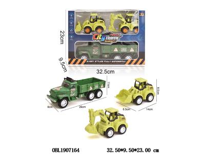 3只装惯性军事车 4色混装_OBL1907164