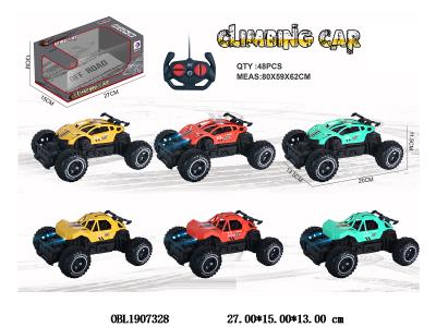 遥控攀爬车 车身3*AA不包电 遥控器2*AA不包电 2款各3色混装 27频率_OBL1907328