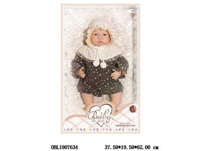 20寸棉身配重娃娃套装 带出生卡 配奶嘴奶瓶尿布睡垫  主体衣服1款1色_OBL1907634