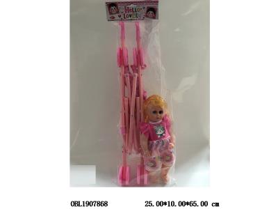 公仔推车 配18寸空身公仔 带4声IC 3*AG13包电 主体衣服一款一色_OBL1907868