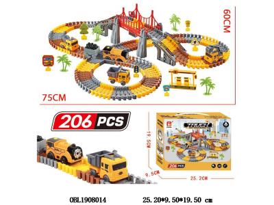 电动工程轨道车套装 配1只电动火车 2*AAA不包电_OBL1908014