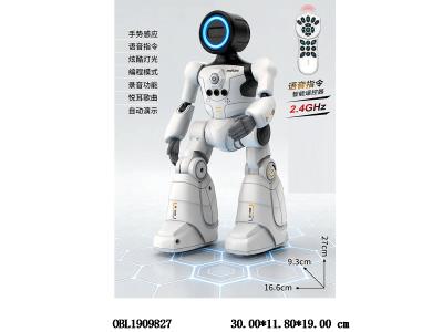 遥控智能机器人带灯光音乐 语音控制 配USB线 主体3.7V锂电池包电 遥控器2*AAA不包电 2.4G频率_OBL1909827