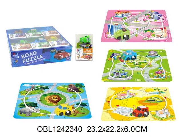 上链轨道车配拼图 12盒装1展示盒加热缩膜_OBL1242340