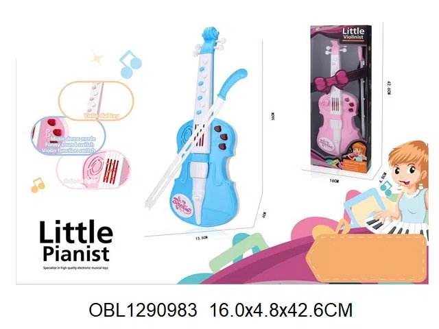 小提琴带灯光 3*AA无包电  2色混装_OBL1290983