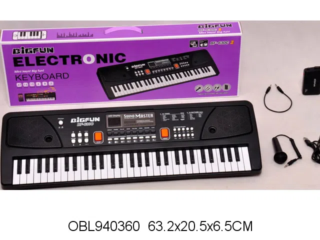 61键电子琴带麦克风配音频线 USB线 电视盒_OBL940360