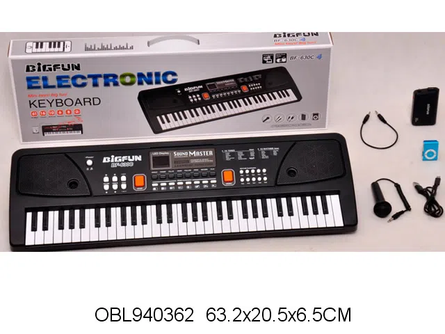 61键电子琴带麦克风配音频线 USB线 MP3 电池盒_OBL940362