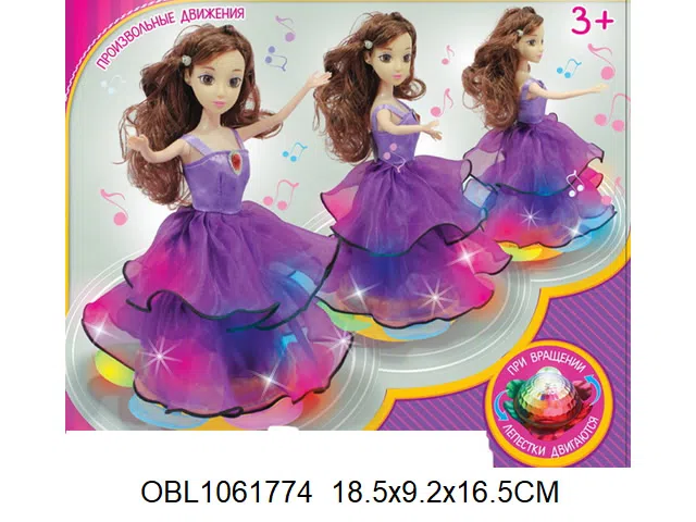 俄文电动万向芭芘太阳花带灯光音乐 无包电_OBL1061774