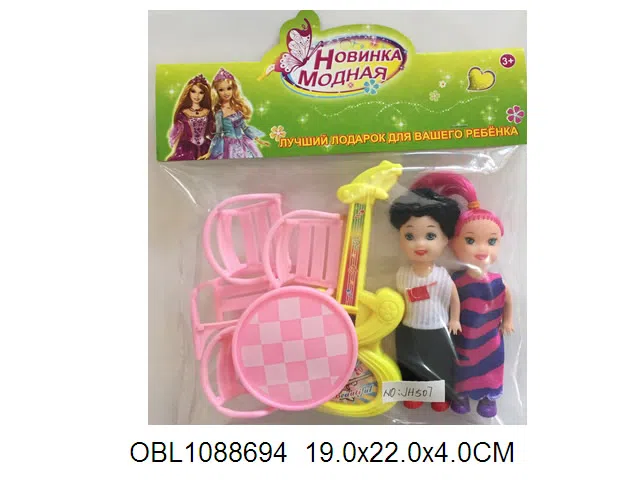 俄文卡头2身庄3寸实身芭芘套装 1款多色混装_OBL1088694