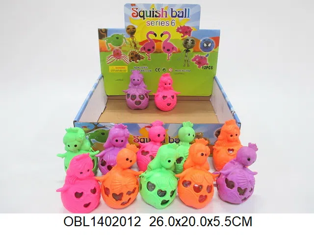 美人鱼手捏彩珠球 12只装1展示盒 5色混装_OBL1402012
