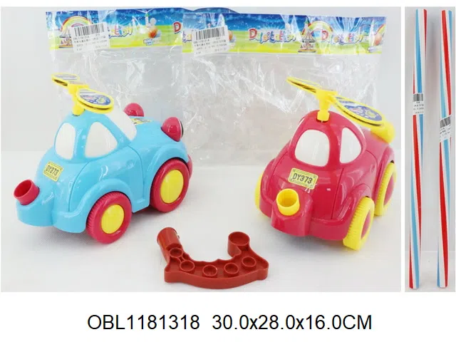 手推卡通车带铃  2色混装_OBL1181318