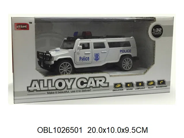 合金回力公安车带灯光音乐 包电_OBL1026501